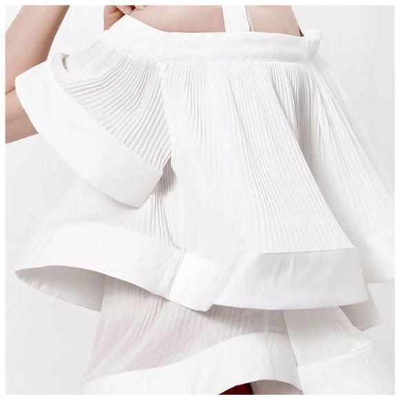 Eggshell White Flowing Ruffle Gorgeous Top - Picture 6 of 8